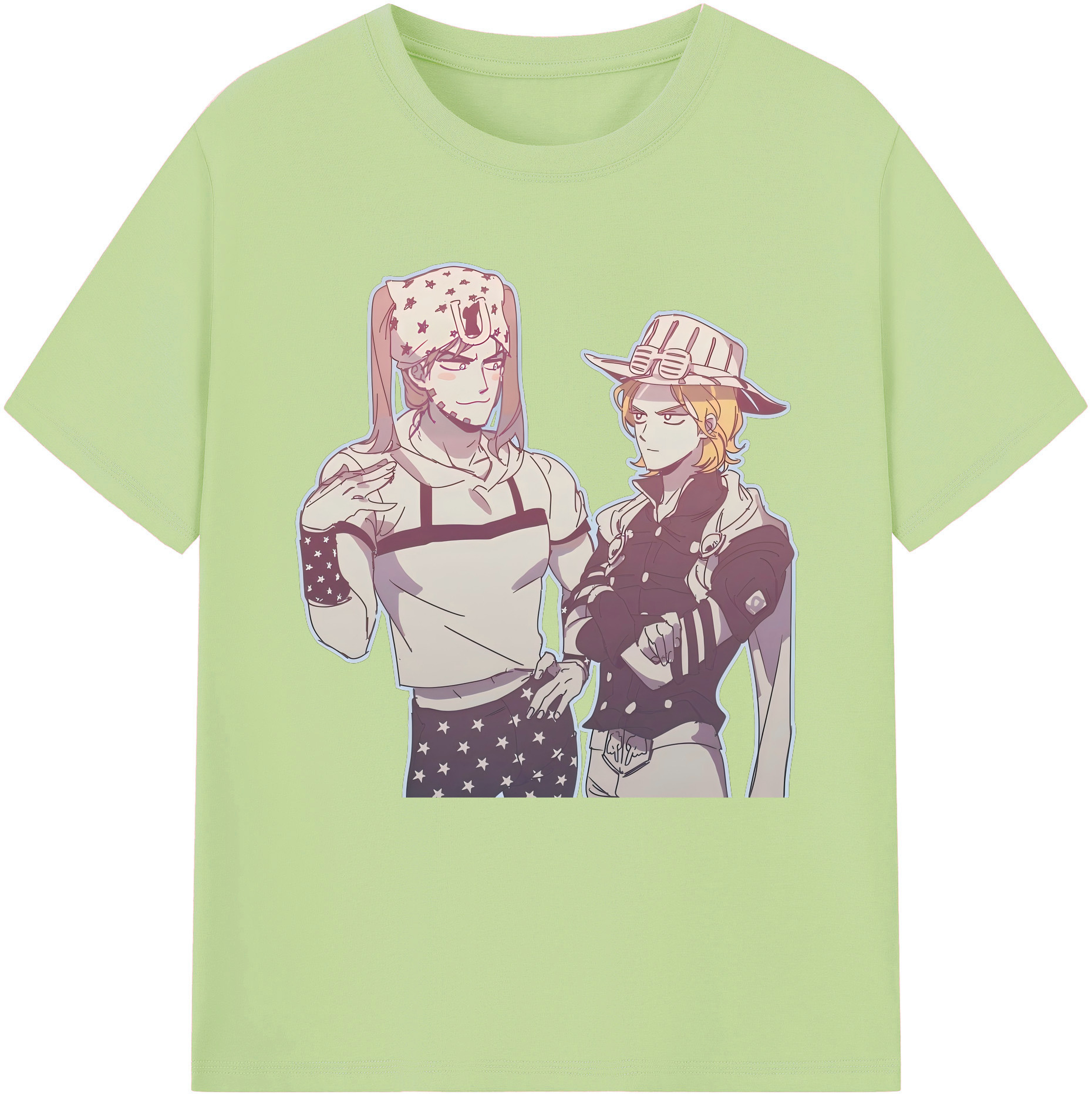 （画像用） ジョジョの奇妙な冒険 JoJo's Bizarre Adventure 綿100％半袖Tシャツ（フロントプリント）